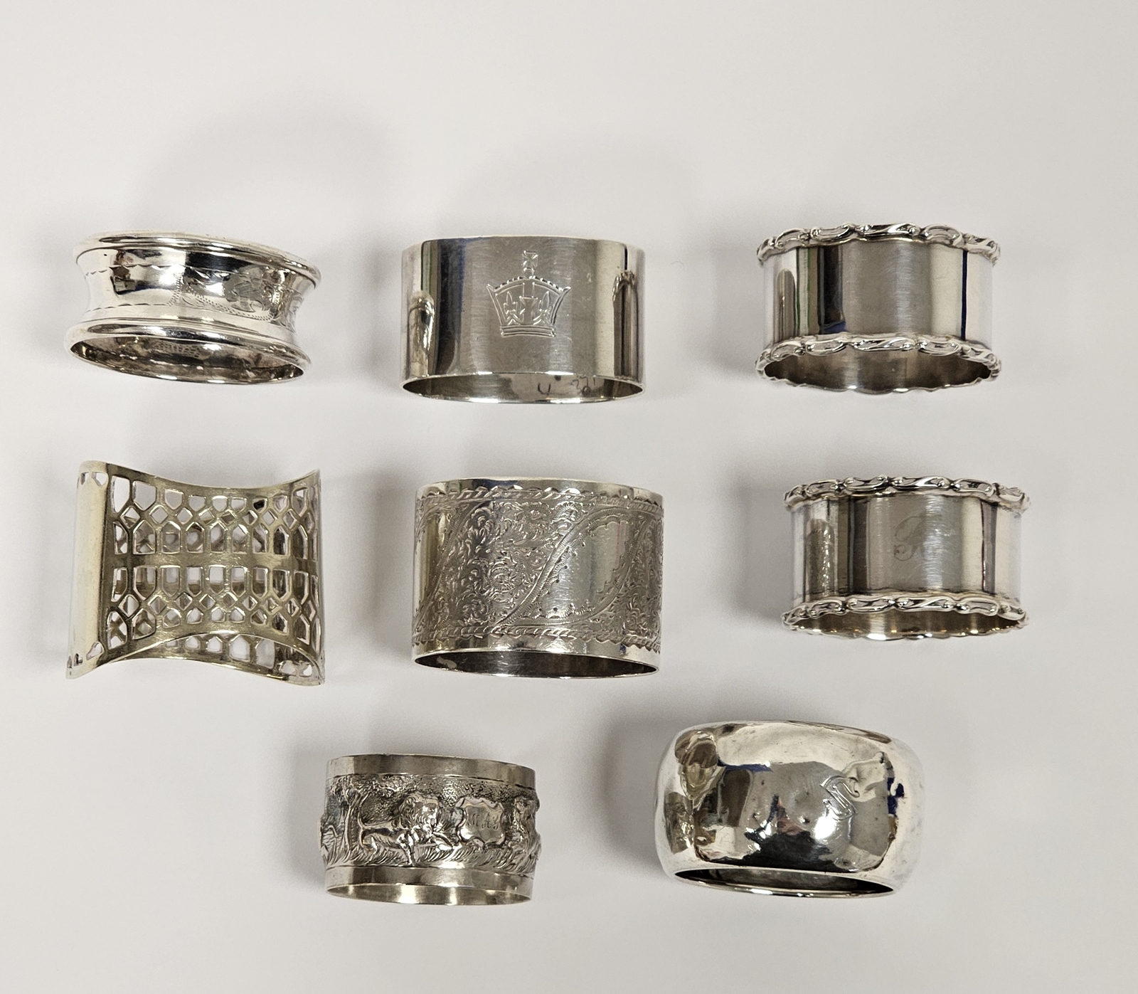 George V Silver Jubilee commemorative silver napkin ring by Asprey & Co Ltd, London 1935, of plain