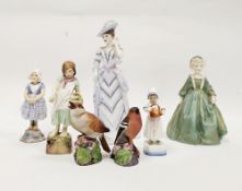 Royal Worcester model of 'Holland' by F Doughty, a figure of Ireland, both initialled, a Royal