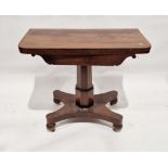 Victorian mahogany folding tea table, 77cm high x 91cm wide x 44cm deep