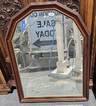 Modern wooden framed mirror, 86cm x 66cm approx.