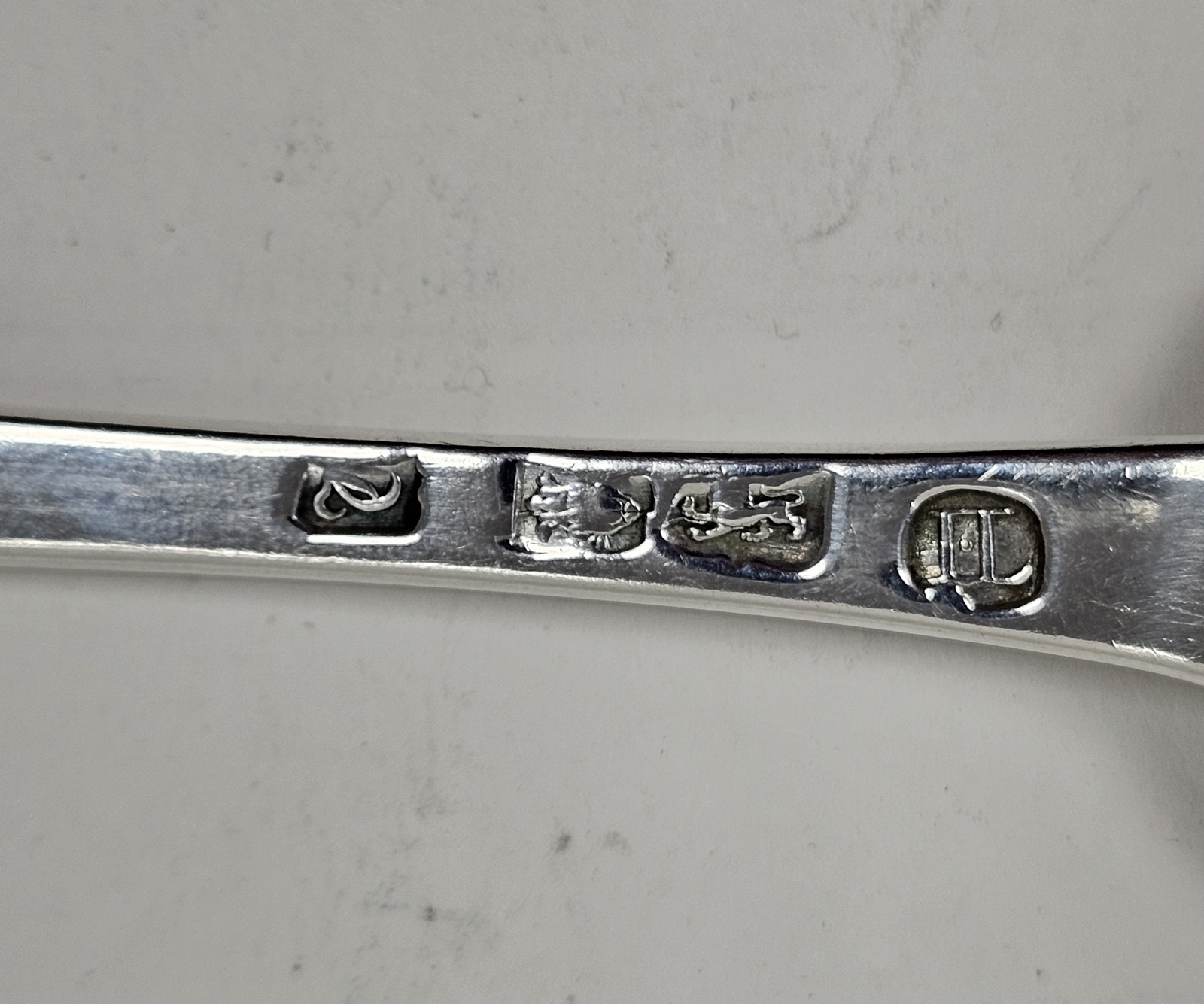 Set of six Victorian Scottish silver table forks, kings pattern and initialled V, Edinburgh 1847, - Image 2 of 3