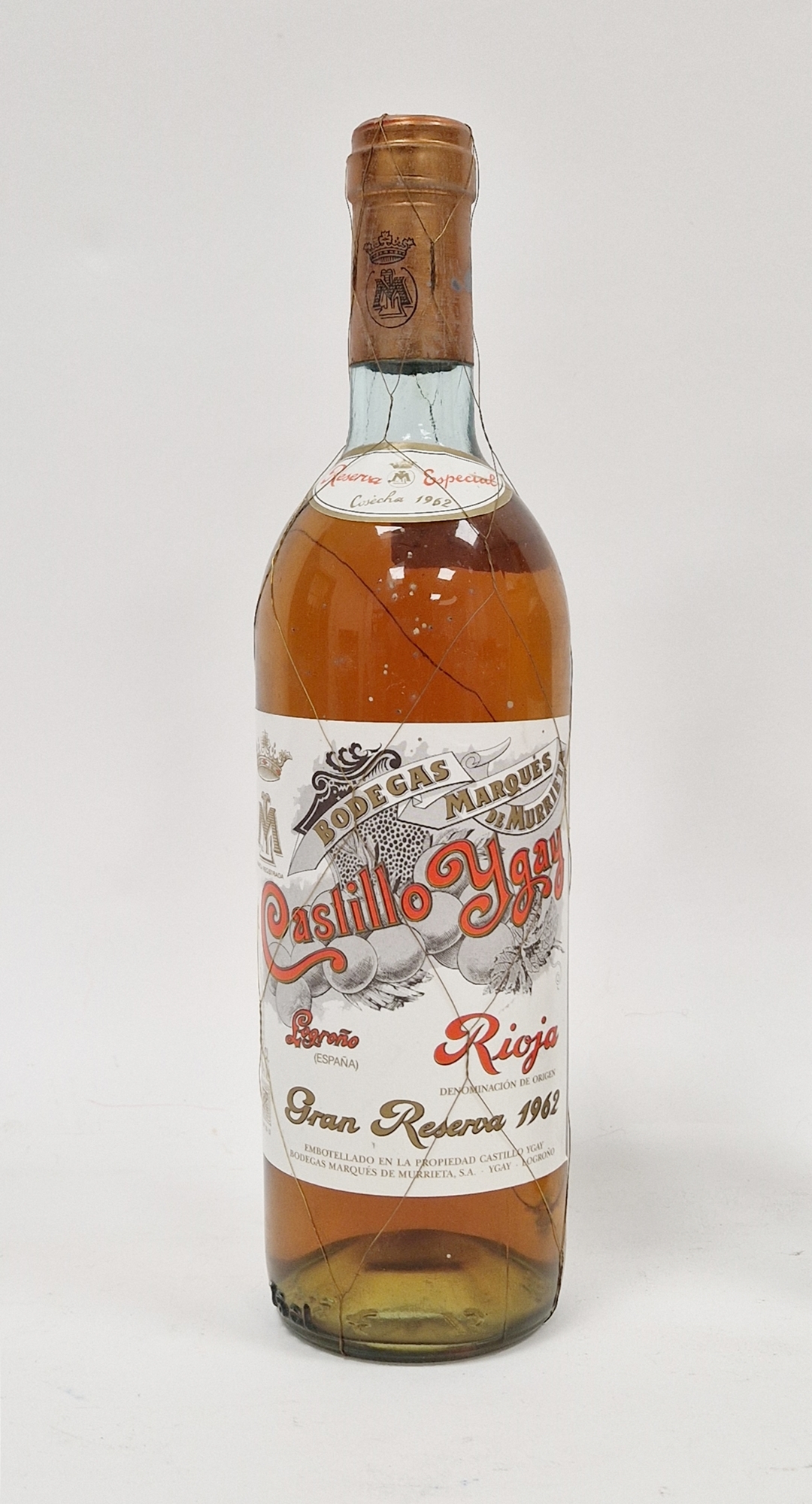 Bottle of Bodegas Marques de Murrieta Castillo Ygay Gran Reserva 1962 rioja (low neck)  Condition