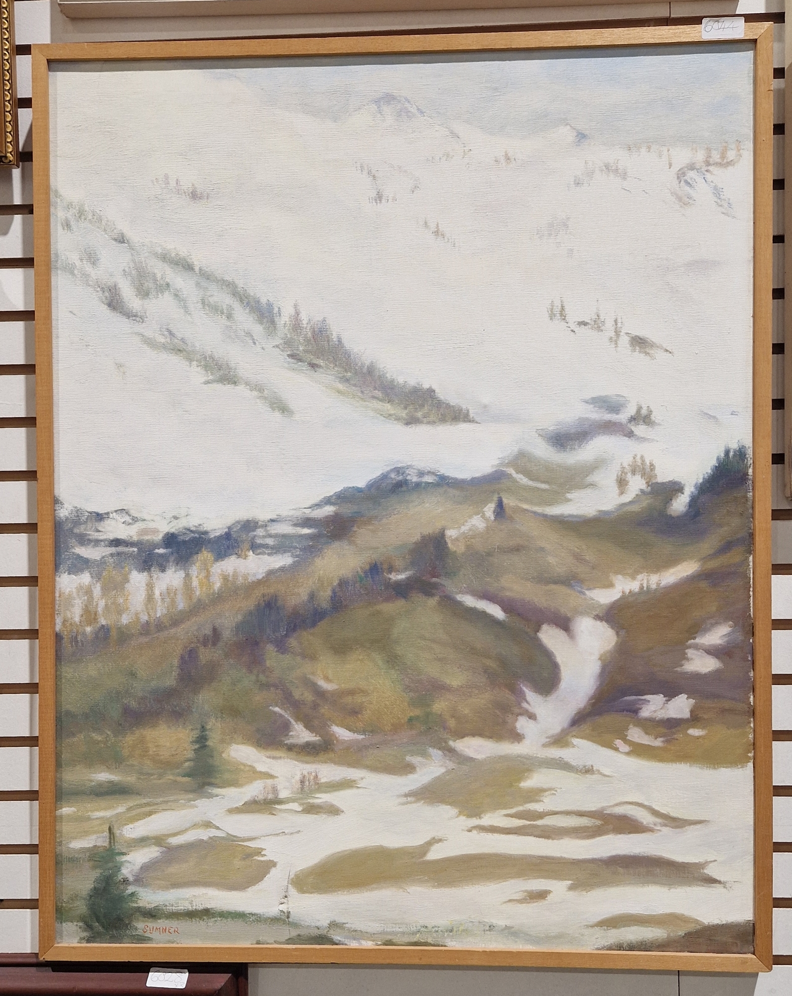 Maud Francis Eyston Sumner (1902-1985) Oil on canvas Winter landscape, signed lower left, framed, - Image 56 of 90