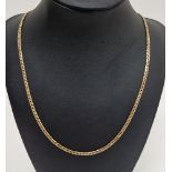 9ct gold flattened curb-link chain necklace, 8.5g  Condition Report Measures approximately 50cm