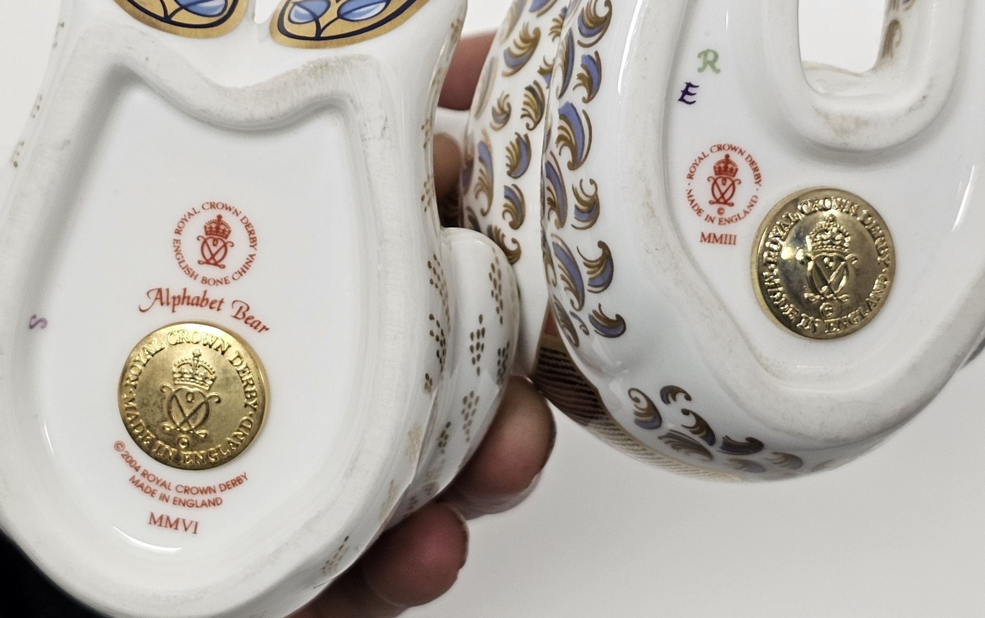 Five Royal Crown Derby bone china paperweights modelled as teddy bears, including The HRH Prince - Image 4 of 5