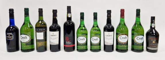 Selection of fortified wines to include three litres and two bottles of Croft Original, two