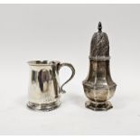 Silver sugar caster by Stokes & Ireland Limited, Birmingham 1892, of panel baluster form with