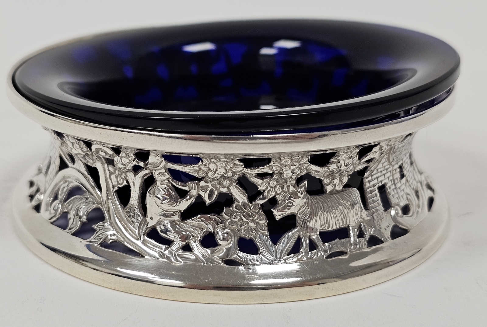 Early 20th century miniature silver dish ring of typical form decorated figures, buildings, - Image 3 of 6