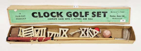 Clock Golf Set, complete game with two putters and ball, manufactured by Kum-Bak in England,