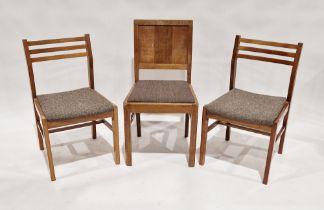 Pair of vintage Dancer and Hearne Limited chairs having broad arrow military mark and dated April