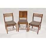 Pair of vintage Dancer and Hearne Limited chairs having broad arrow military mark and dated April