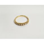 18ct gold and diamond half-eternity ring, the stones claw set  Condition Report Ring size - P