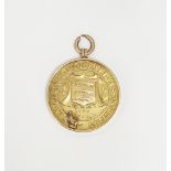 Essex County Football Association 15ct gold Long Service medallions, 1930's, awarded to Teddy