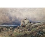 Josiah Wood Whymper (1813-1903) Watercolour "The Harvest Field", signed lower left, framed and
