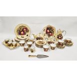 Aynsley 'Orchard Gold' pattern composite part tea and coffee service, 20th century, printed blue,