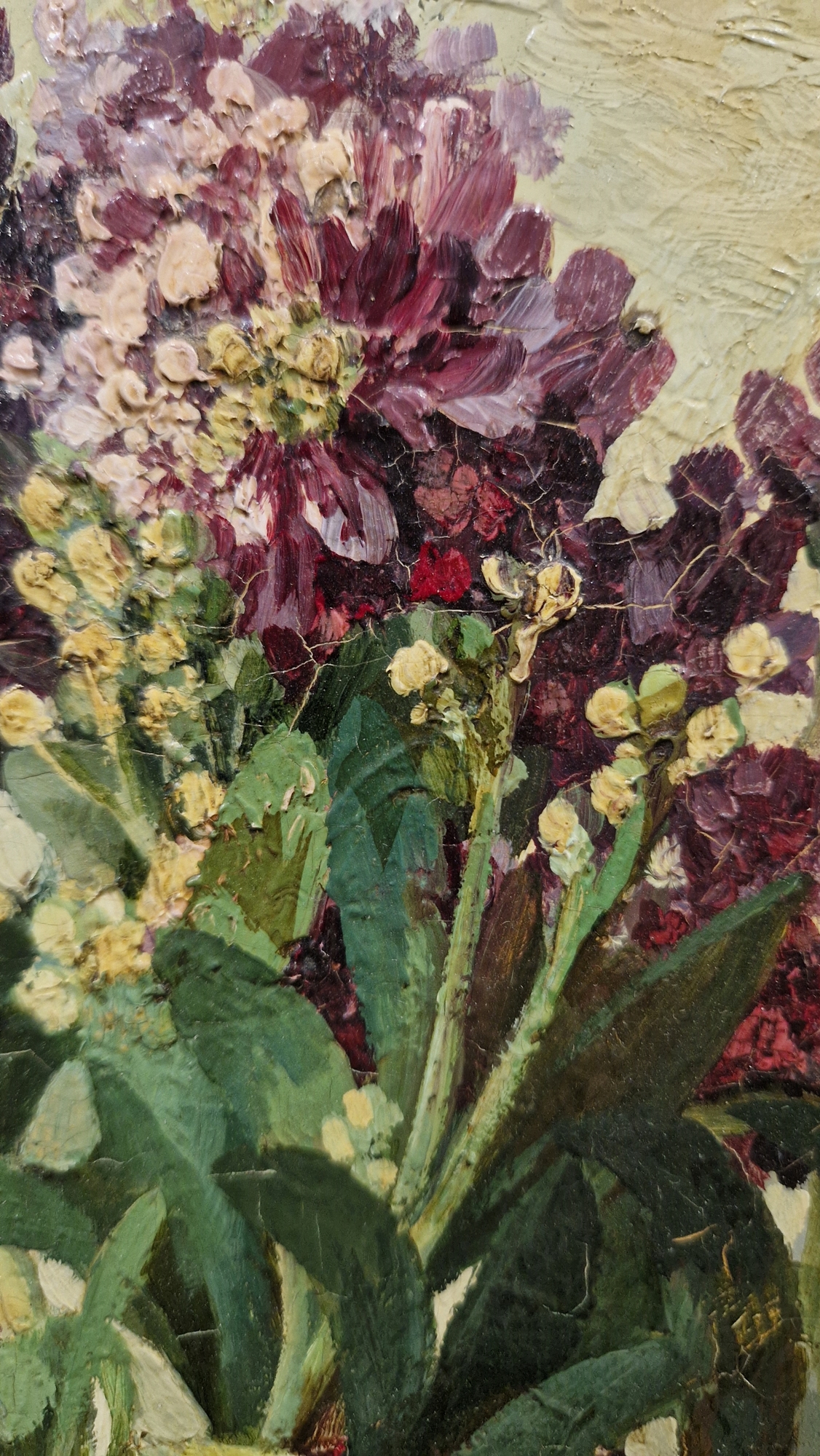 Lengo? (19th century) Oil on panel Still life, bunch of flowers, signed and dated '75, Paris top - Image 17 of 18