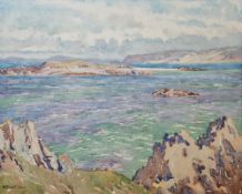 William Stewart Orr (1872-1944) Watercolour Coastal landscape, signed lower left, framed and glazed,