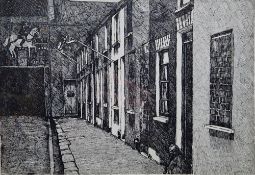 Hector McDonnell (Irish b.1947) Drypoint etching "Taylor Street", limited edition, signed, titled