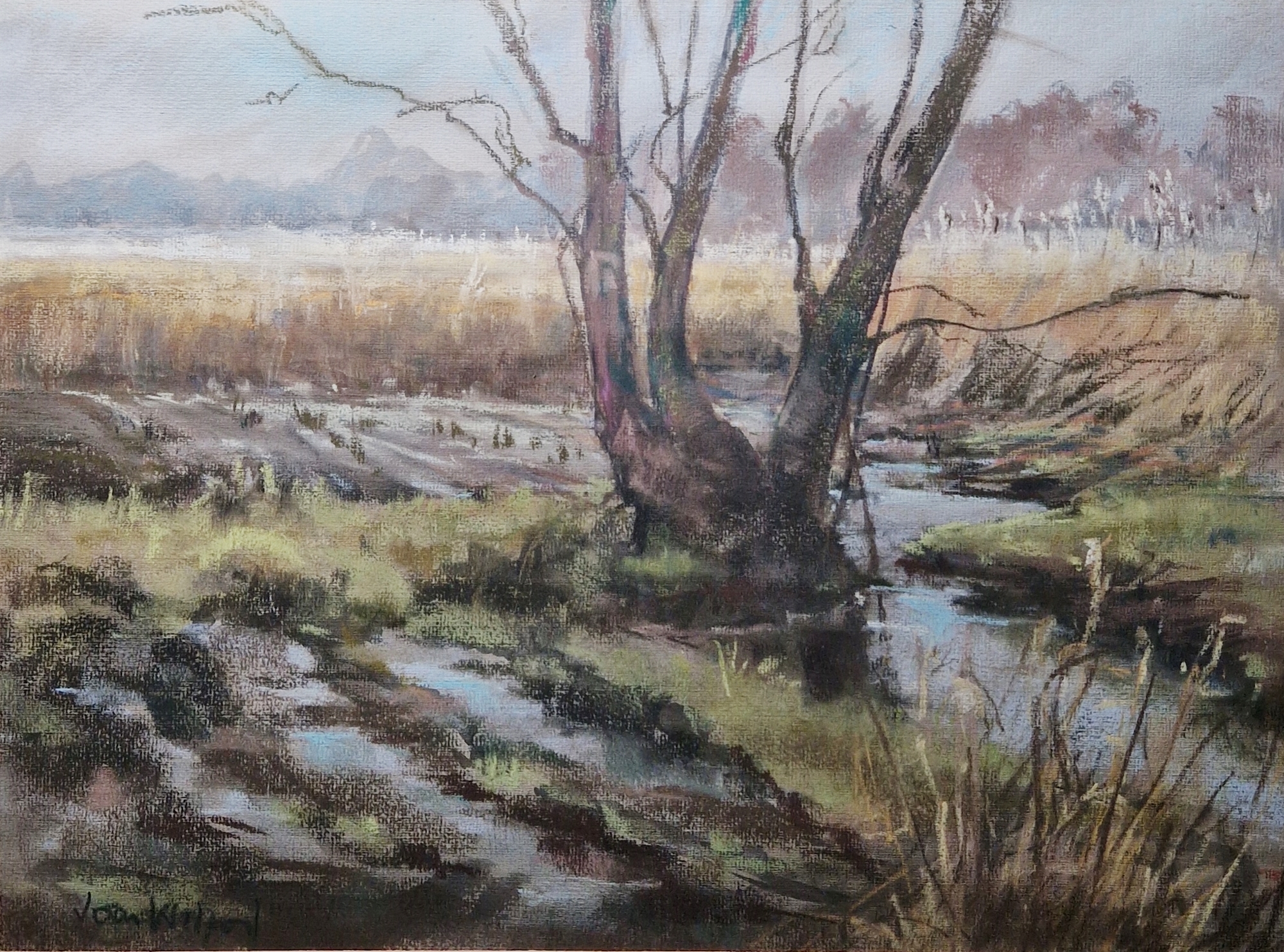 Joan Wilford (20th century) Pastel on paper "Deep Moor near Pilley", signed lower left, framed and - Bild 2 aus 5