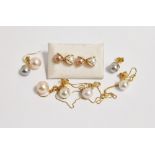 Collection of pearl earrings