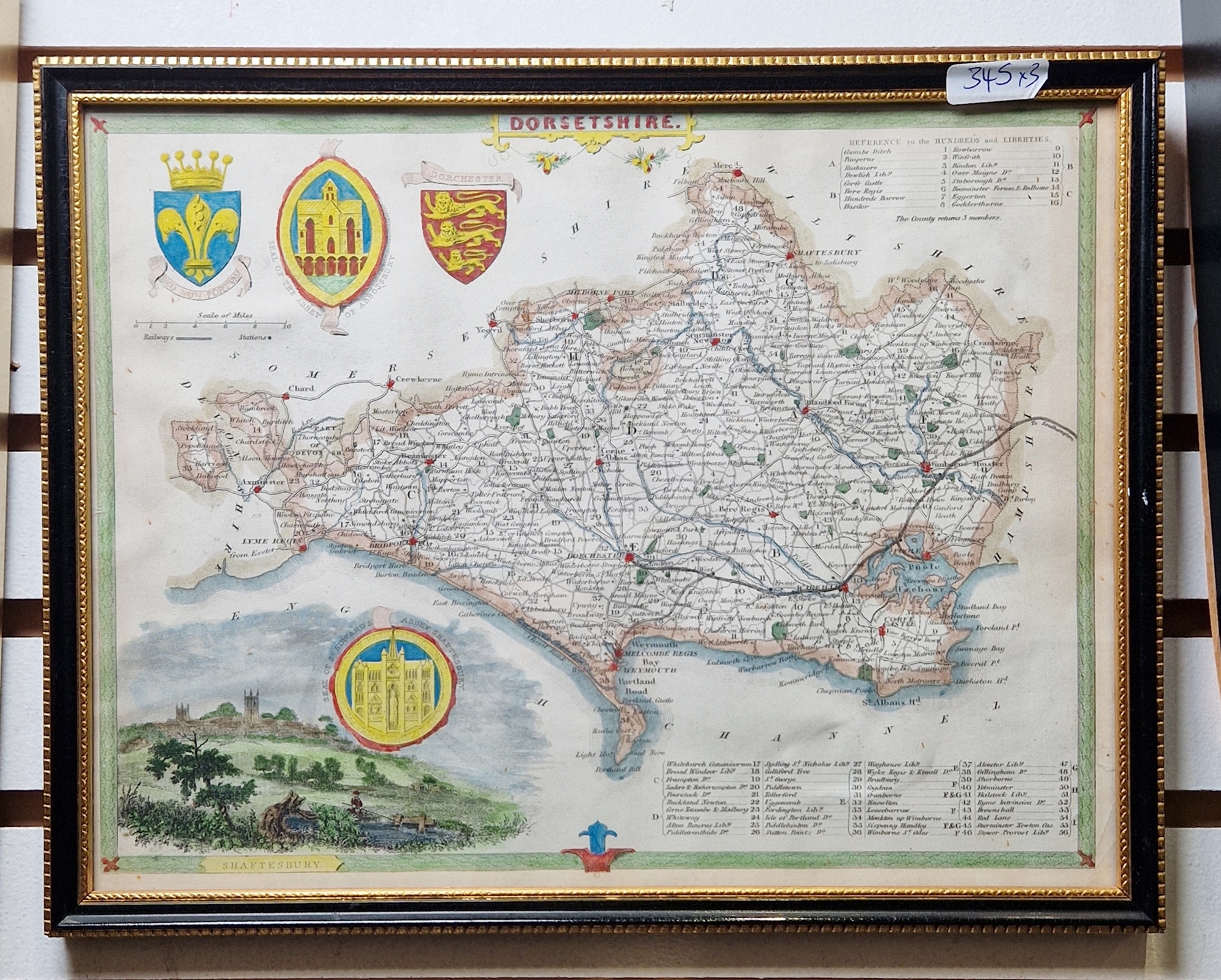 John Speed, 'Wilshire', John Sudbury & George Humble, 17th century hand coloured engraved map of - Image 2 of 33