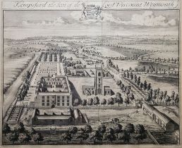 After John Kipp Engraving "Kempsford the seat of Lord Viscount Weymouth", a topographical study,