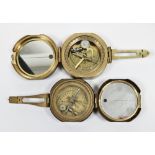 Nauticalia brass replica maritime compass, model 09112 and a Stanley (London) Natural Sine compass