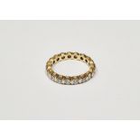 18ct gold and diamond full eternity ring, the 20 diamonds approx. 0.10ct each, approx 3.3g Condition