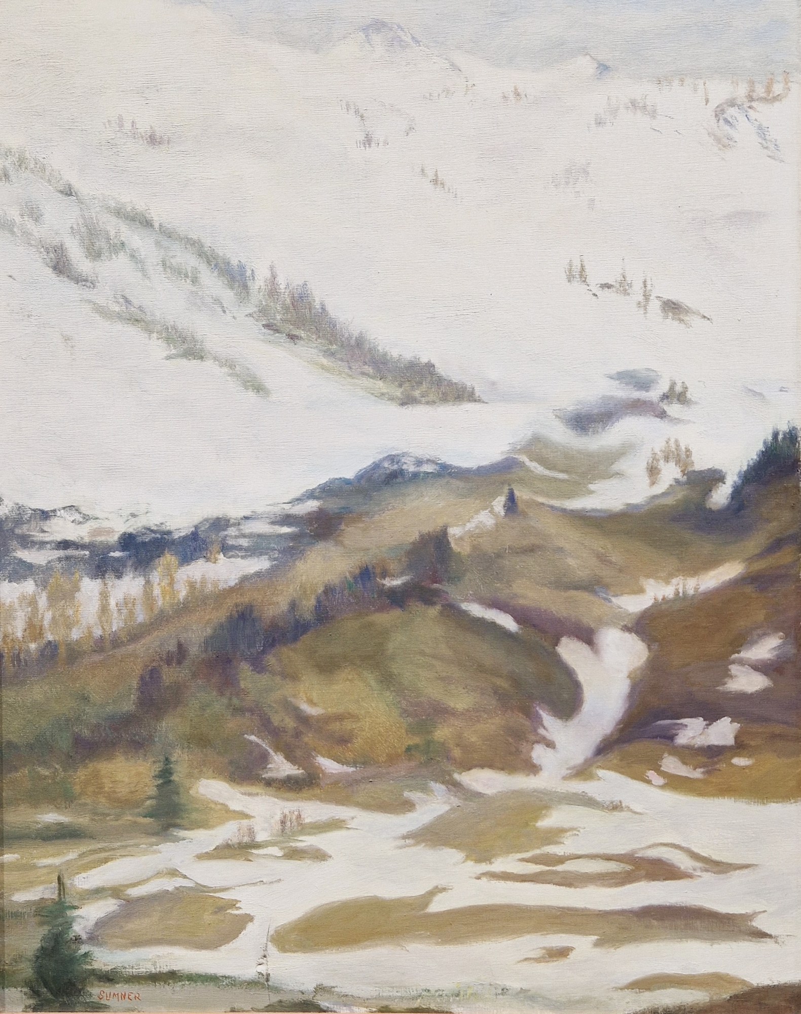 Maud Francis Eyston Sumner (1902-1985) Oil on canvas Winter landscape, signed lower left, framed,