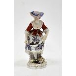 Meissen figure of a farm girl, 20th century, blue cross swords marks, impressed no.36AE, incised