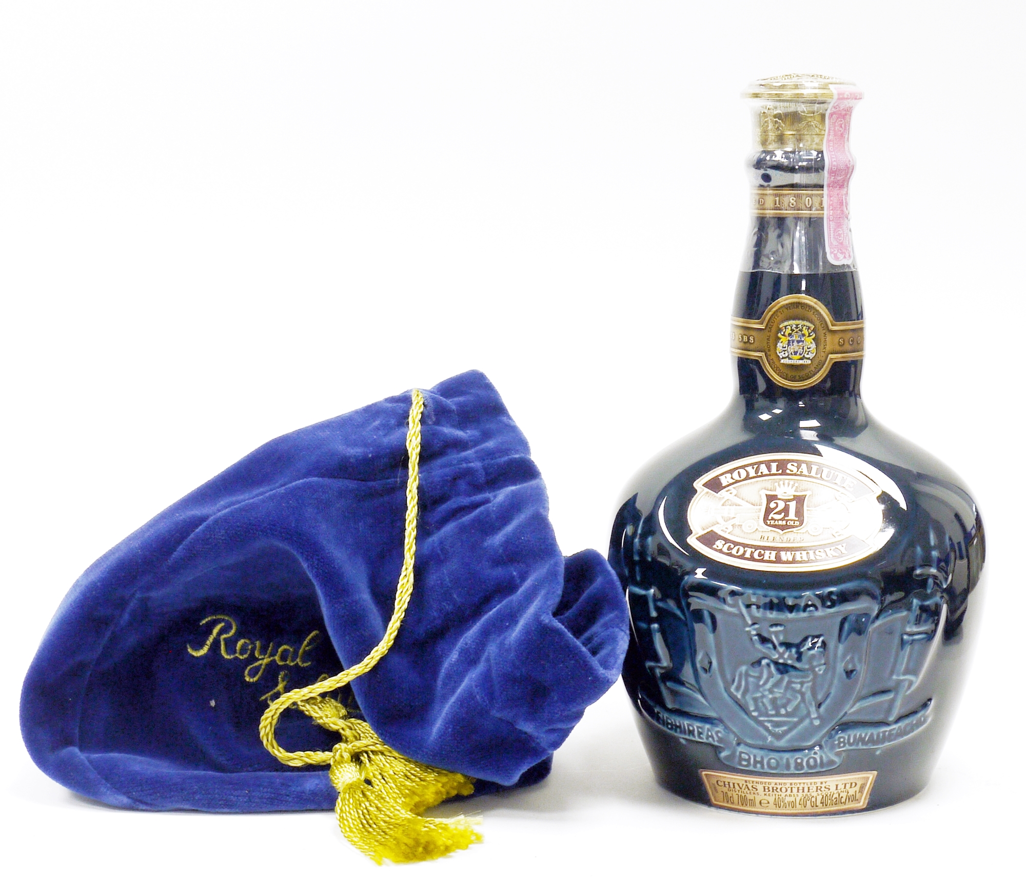 Royal Salute 21 year old blended Scotch whisky, blended and bottled by Chivas Brothers ltd,