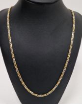 18ct gold flattened shaped oval link chain, 34.3g approx.  Condition Report Length approx. 70cm