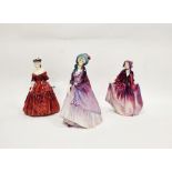 Three Royal Doulton bone china figures of ladies, comprising 'The Paisley Shawl' HN1YOY, reg no.