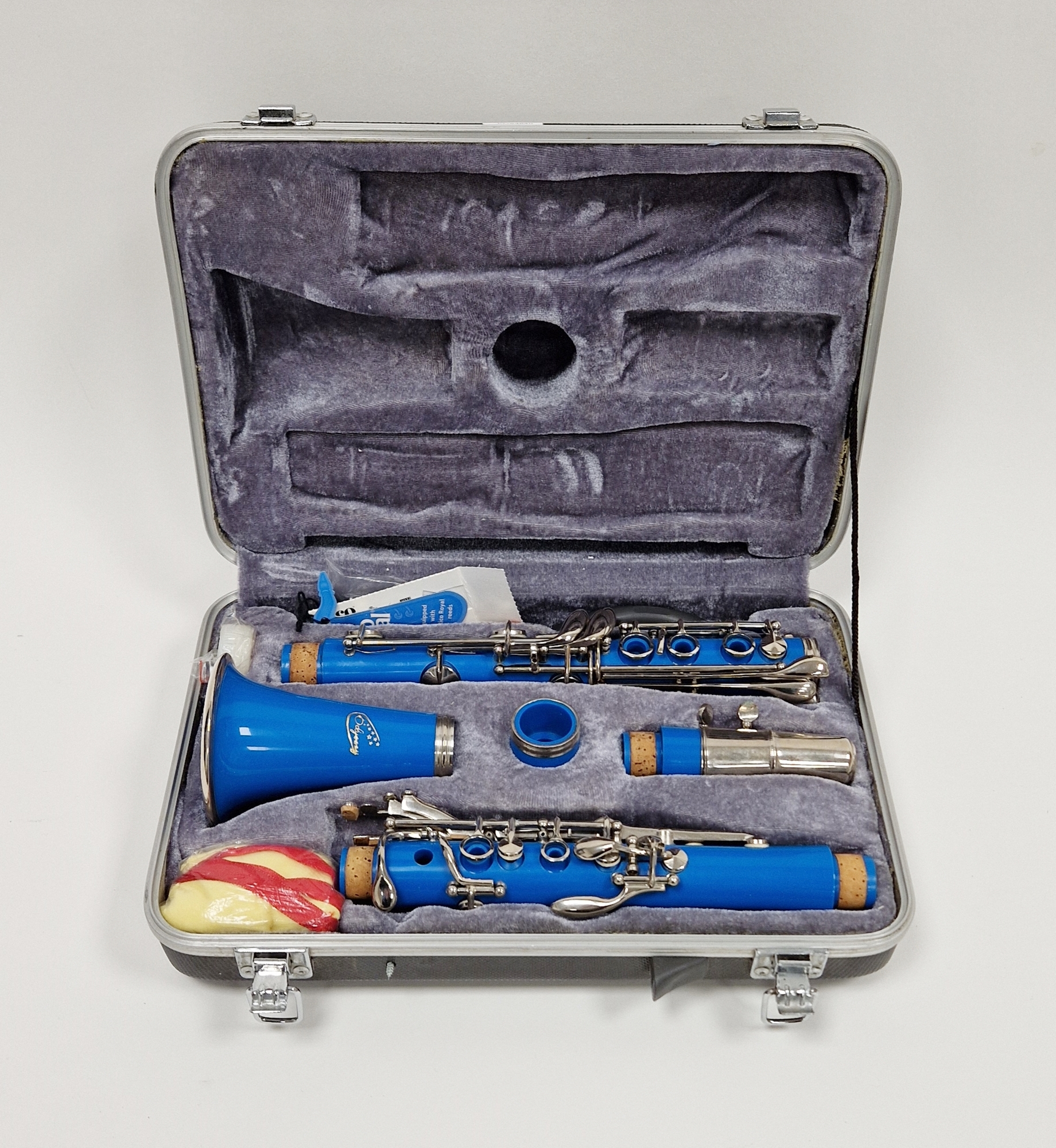 Clarinet marked 'Odyssey', in fitted carrying case made by Rico Royale