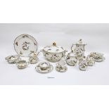 Extensive Limoges Bernardaud (B&C) porcelain 'Elizabeth' Golden Phoenix pattern part dinner and