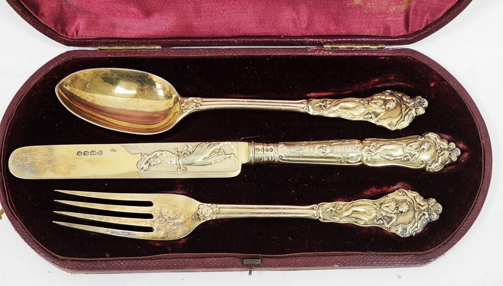 Victorian silver gilt christening set of royal interest, by Chawner & Co, London 1856/57, comprising - Image 2 of 24