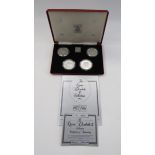 Proof silver coins, a collection of 4 silver Crowns, 1972 EP Crown, 1977 Silver Jubilee Crown,