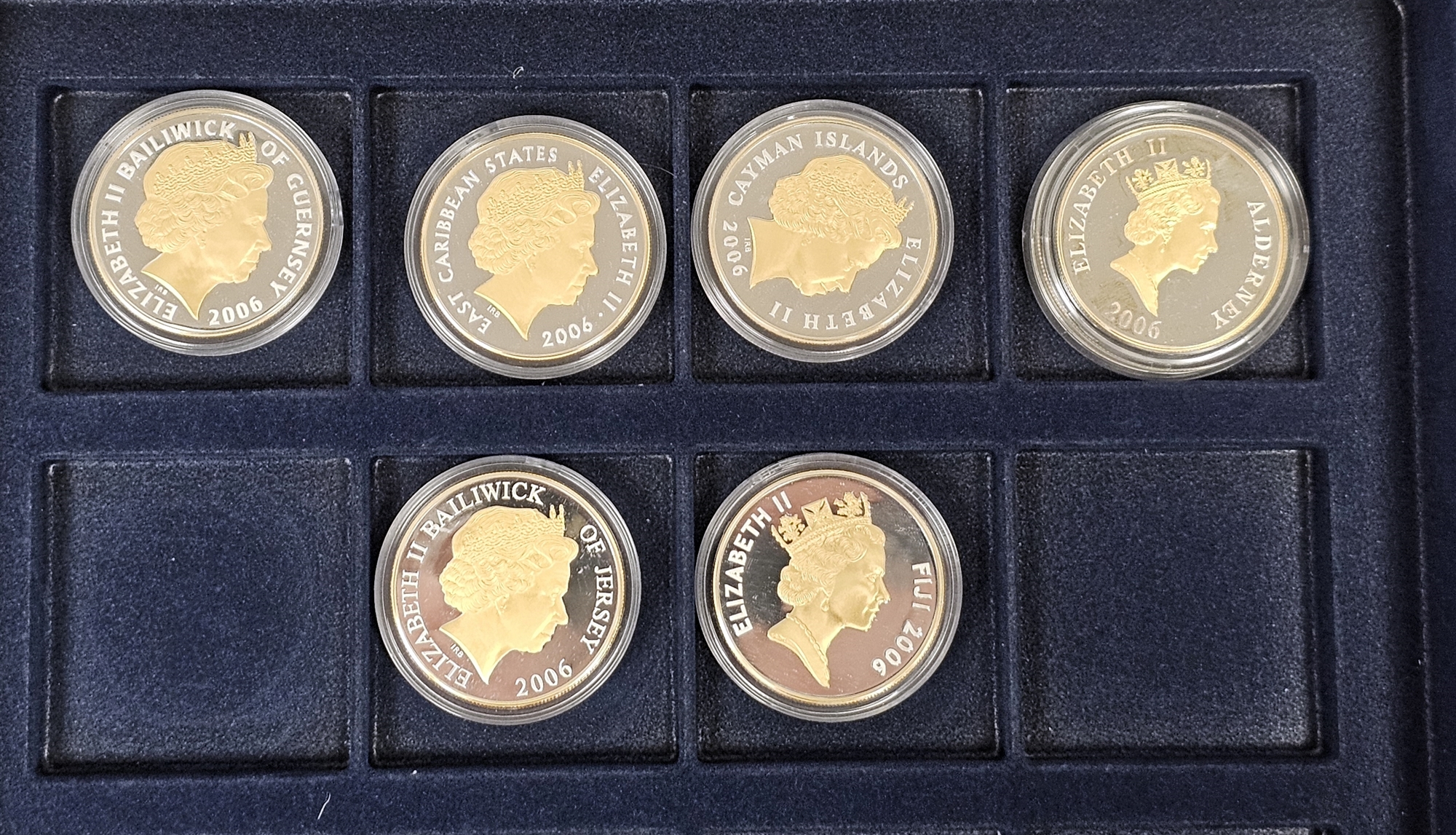 Westminster coin collection of the Queens 80th birthday, 6 coins, 3 x £5 of Jersey, Guernsey and - Image 3 of 3