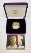 LOT WITHDRAWN Golden Jubilee 22ct gold £5 coin, 1952-2002, issue number 1213 of 5502, 39.94g, in