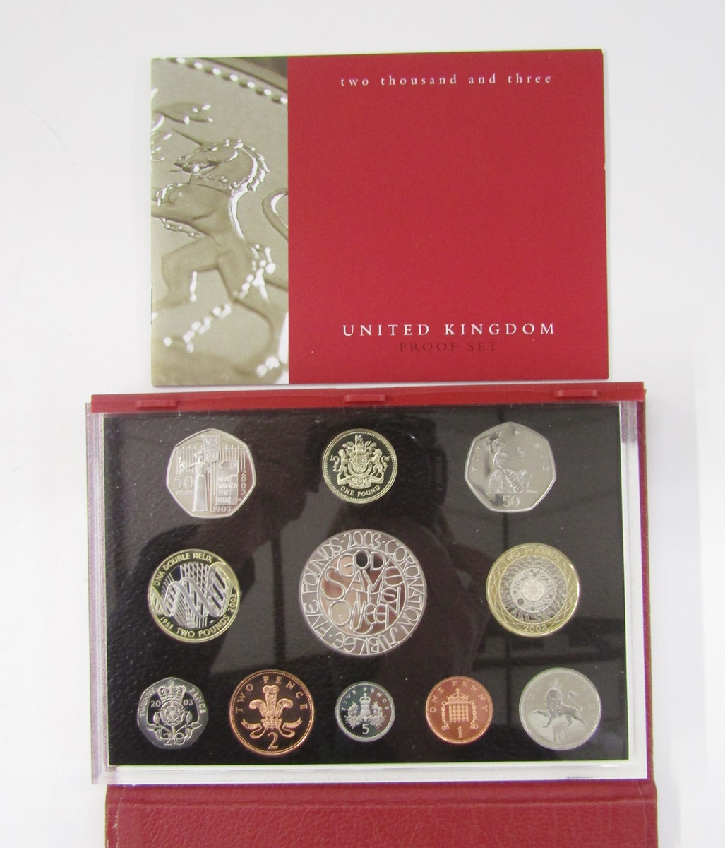 United Kingdom proof sets (9), 1983, 1988, 1990 x 2, 1996, 2001, 2002, 2003 and 2004. - Image 5 of 9