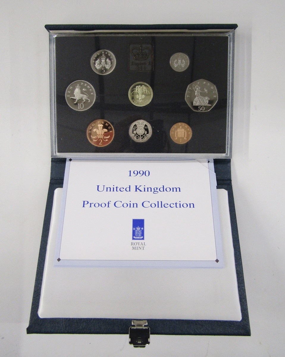 United Kingdom proof sets (9), 1983, 1988, 1990 x 2, 1996, 2001, 2002, 2003 and 2004. - Image 2 of 9