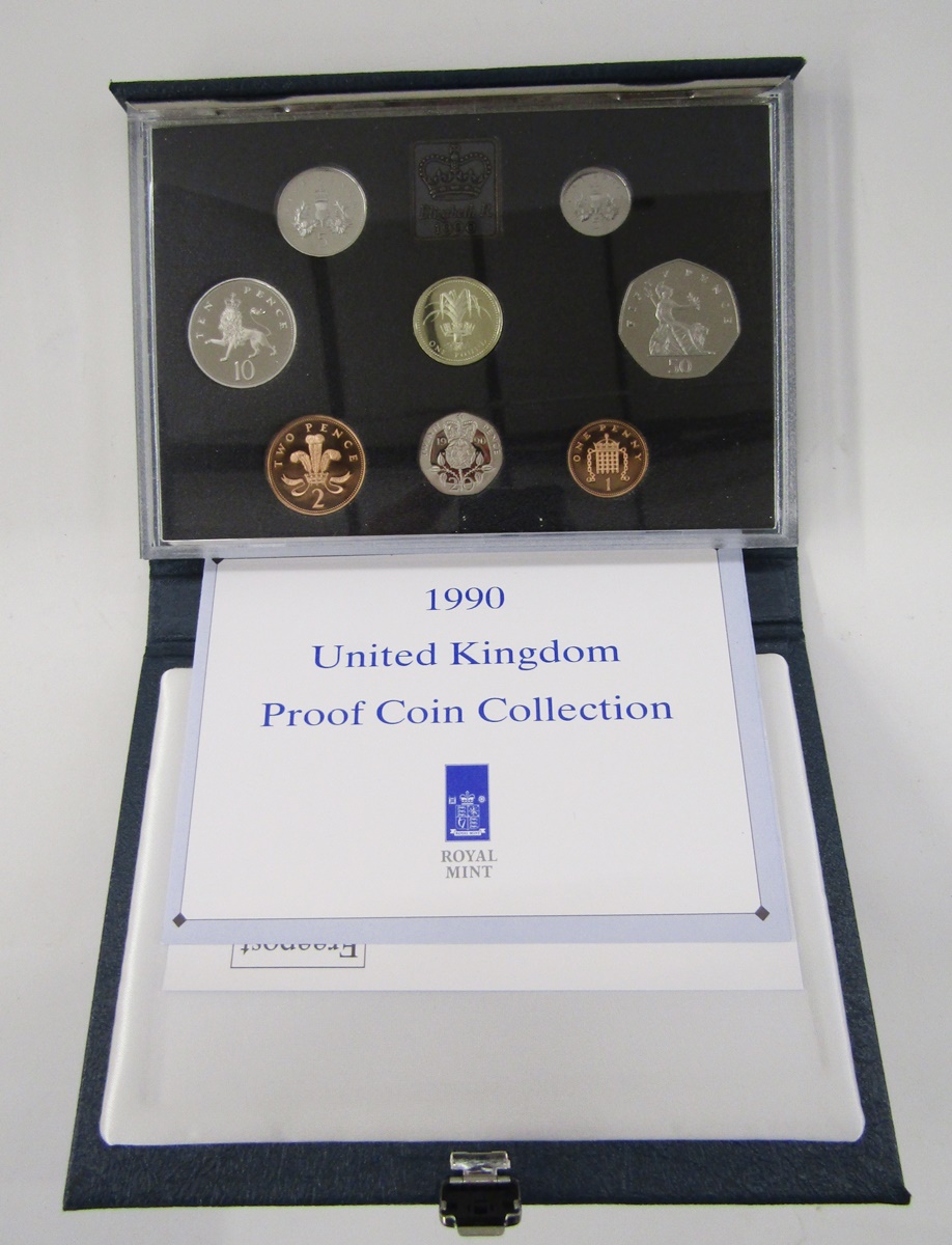 United Kingdom proof sets (9), 1983, 1988, 1990 x 2, 1996, 2001, 2002, 2003 and 2004.