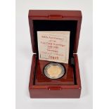 LOT WITHDRAWN 1489-1989 22ct gold proof sovereign, 500th anniversary of the first gold sovereign,