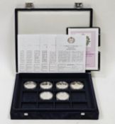 Westminster coin collection of the Queens 80th birthday, 6 coins, 3 x £5 of Jersey, Guernsey and