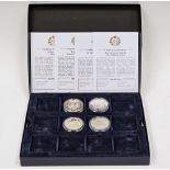 Box containing Westminster coins (4), Isle of Man one crown, Nightingale Island one crown, Solomon