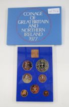 UK proof sets (5), 1970, 1971, 1977 x 2, 1974, sets show toning to lower denomination.