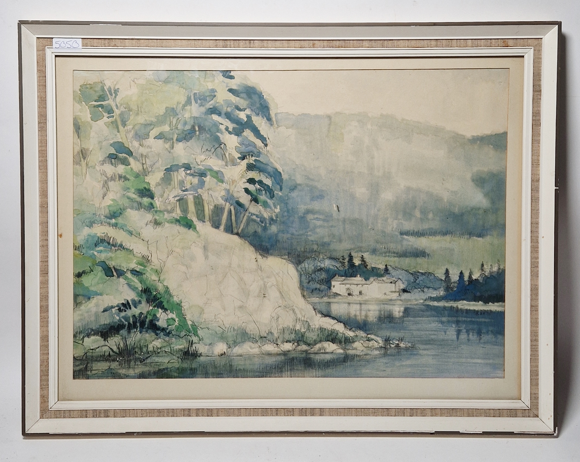 Rene Martin Tomlinson (20th century) Pencil and watercolour drawing "Friar's Crag, Derwentwater", - Image 2 of 3