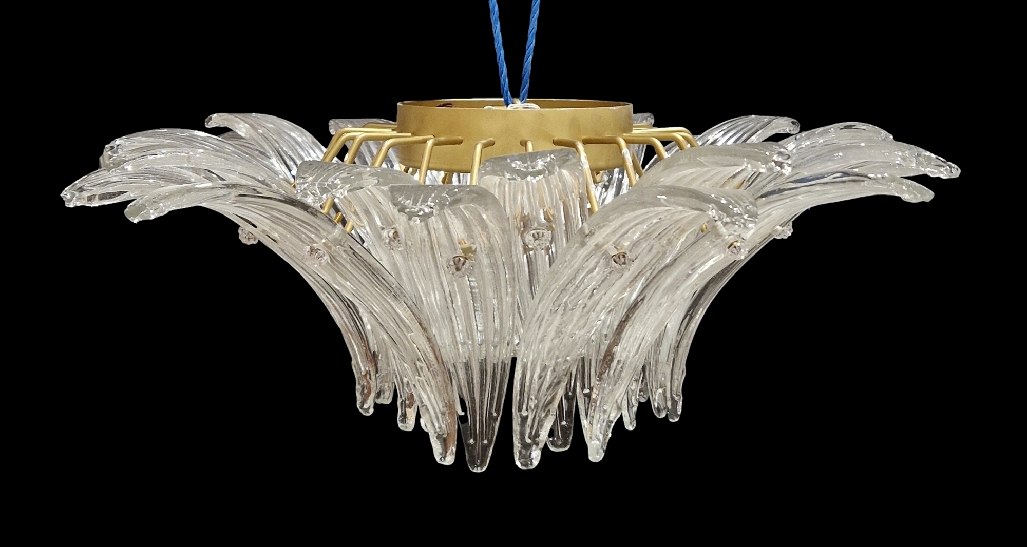 Barovier & Toso Murano glass 'Palmette' suspension lamp/electrolier, 5310 series, in the form of - Image 8 of 14