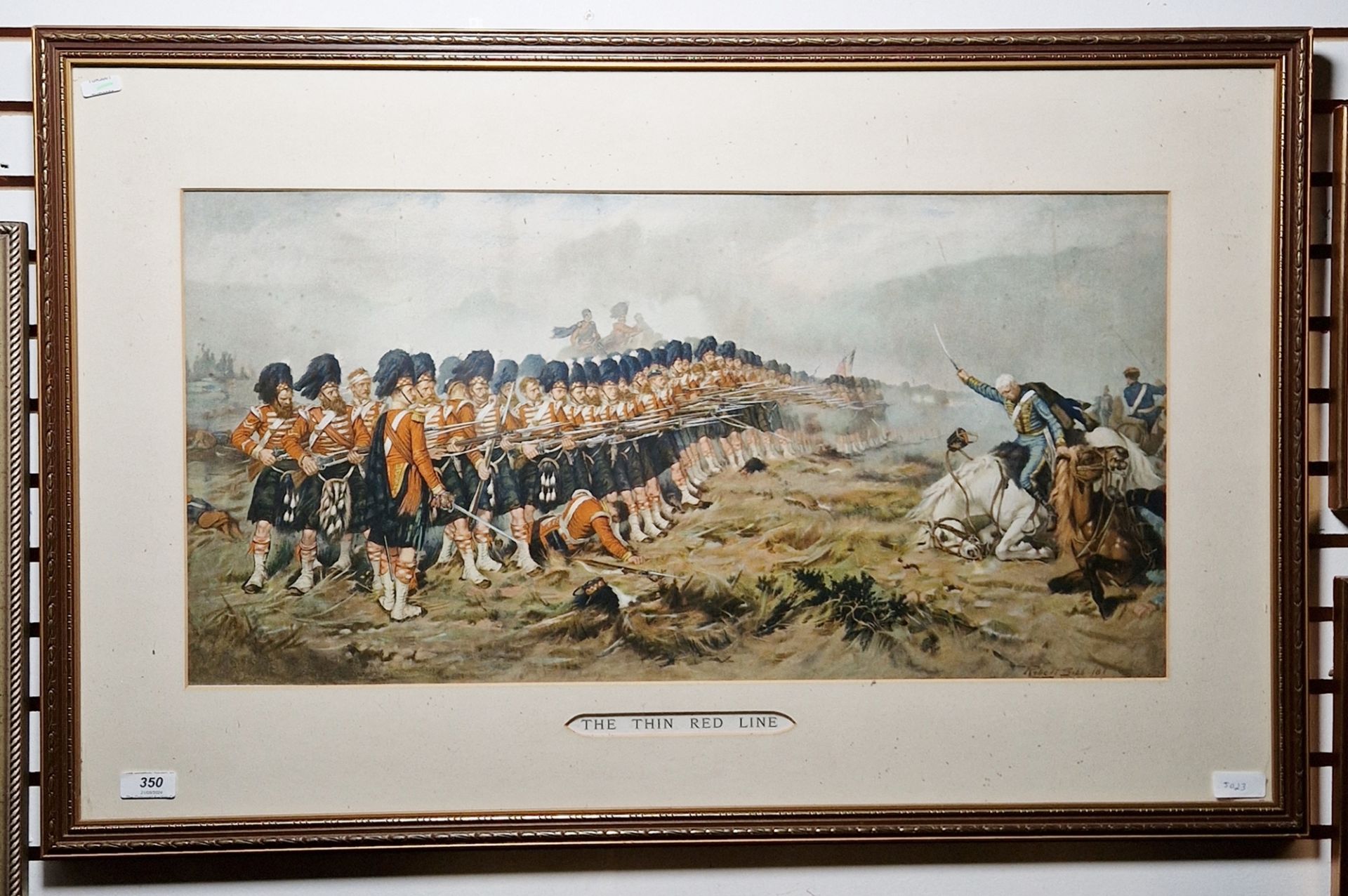 After Robert II Gibb (1845-1932) Print Balaclava, The Thin Red Line 33cm x 66.5cm - Image 2 of 2