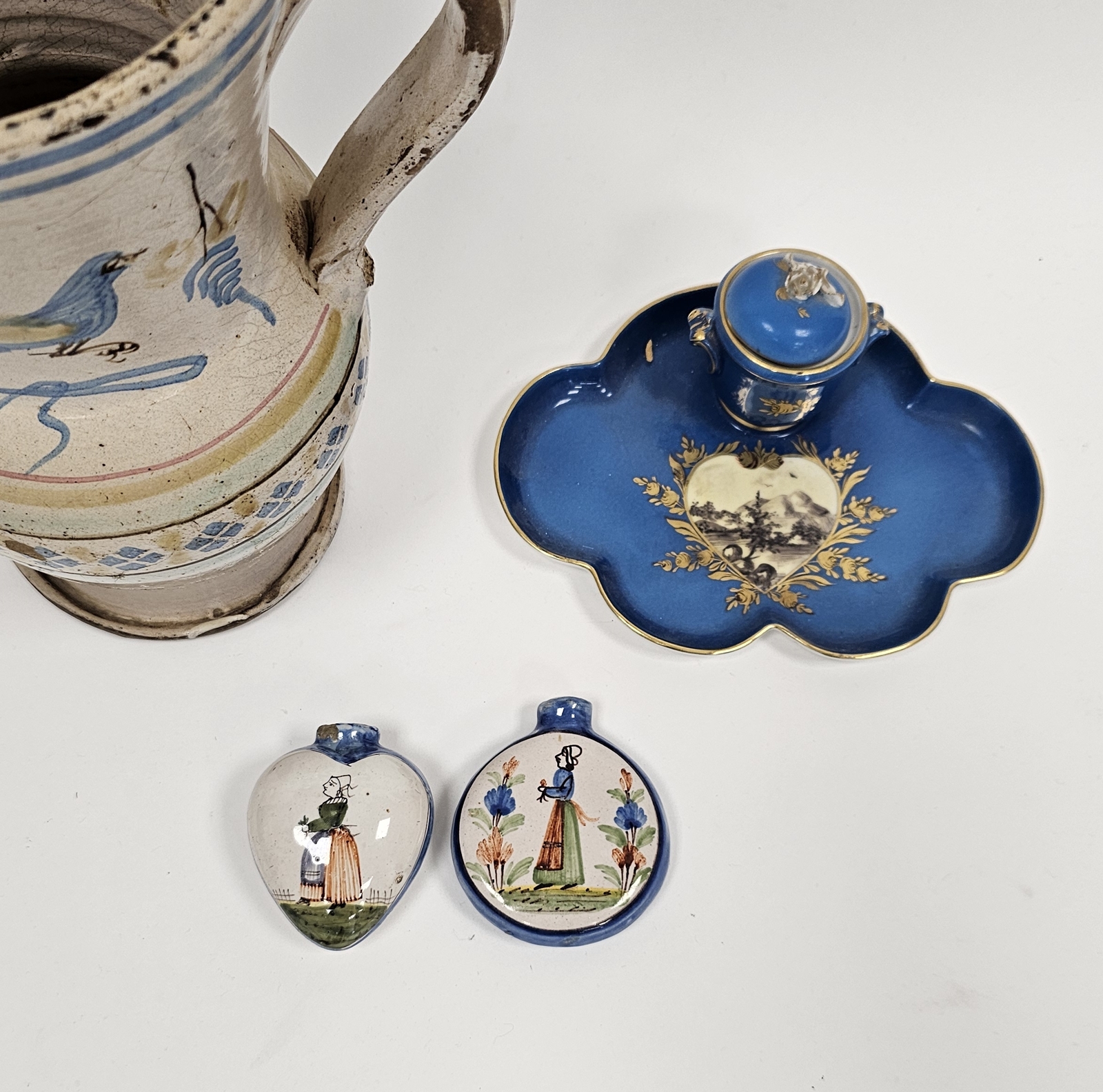 Collection of Continental pottery and porcelain, 19th century and later, including a Sevres-style - Bild 2 aus 3
